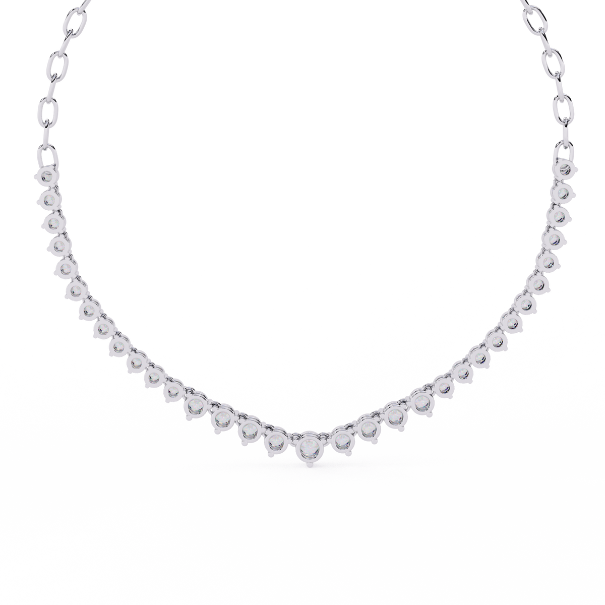 Lab Grown Round Diamond Necklace