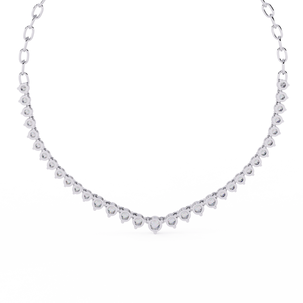 Lab Grown Round Diamond Necklace