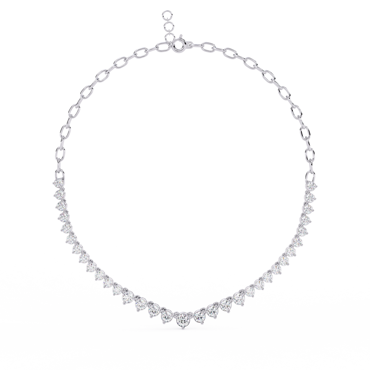Lab Grown Round Diamond Necklace