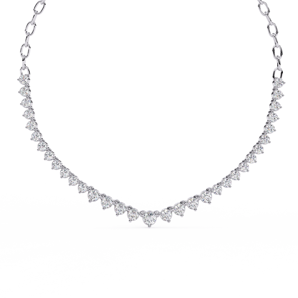 Lab Grown Round Diamond Necklace