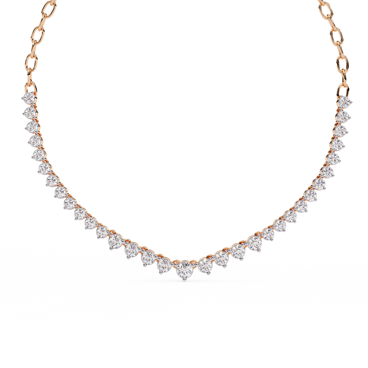 Lab Grown Round Diamond Necklace