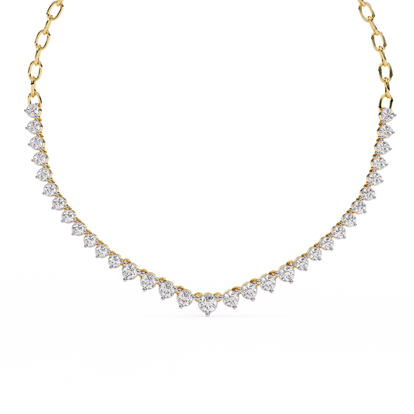 Lab Grown Round Diamond Necklace