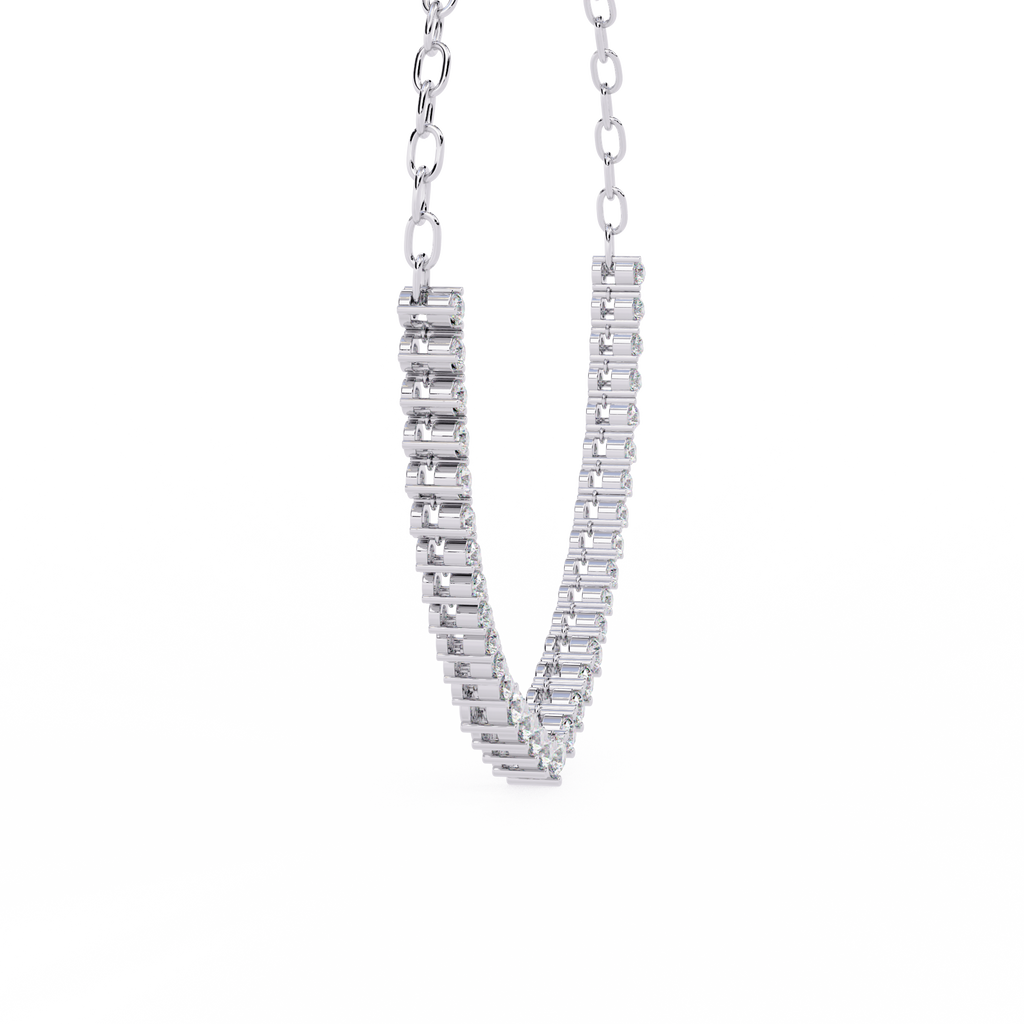 Lab Grown Round Diamond Necklace