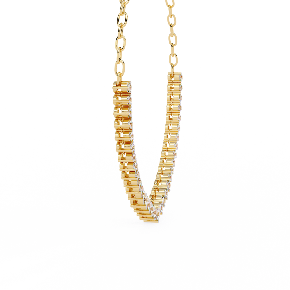 Lab Grown Round Diamond Necklace