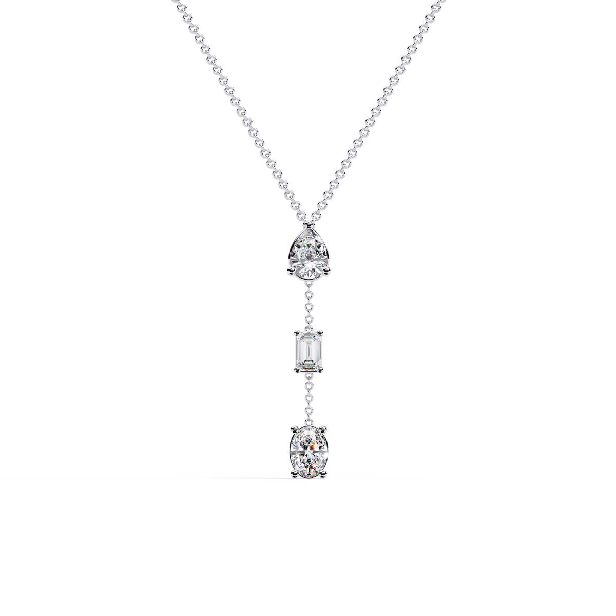 3 Diamond Drop Necklace
