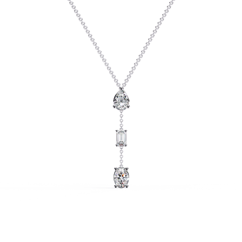 3 Diamond Drop Necklace