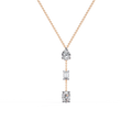 Rose Gold Trinova Multi-Shape Drop Diamond Necklace