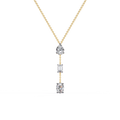 Yellow Gold Trinova Multi-Shape Drop Diamond Necklace