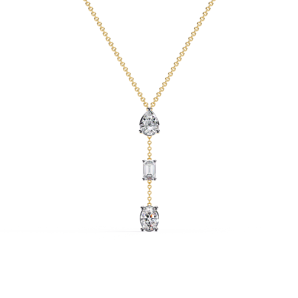 3 Diamond Drop Necklace