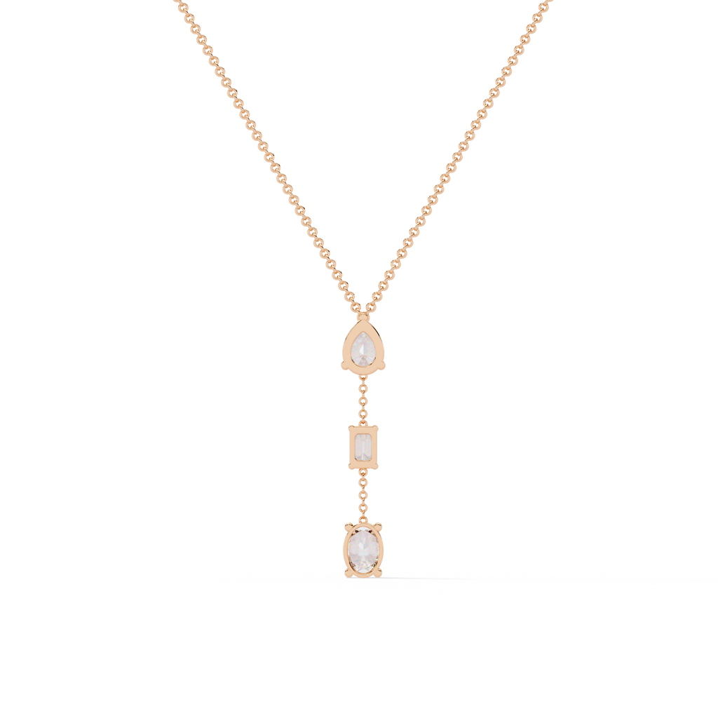 3 Diamond Drop Necklace