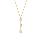 Yellow Gold Trinova Multi-Shape Drop Diamond Necklace