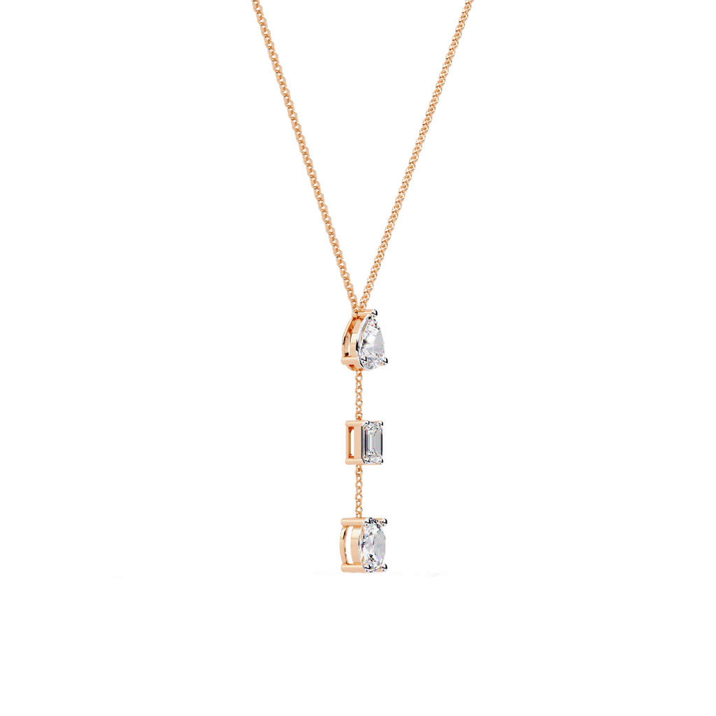 3 Diamond Drop Necklace