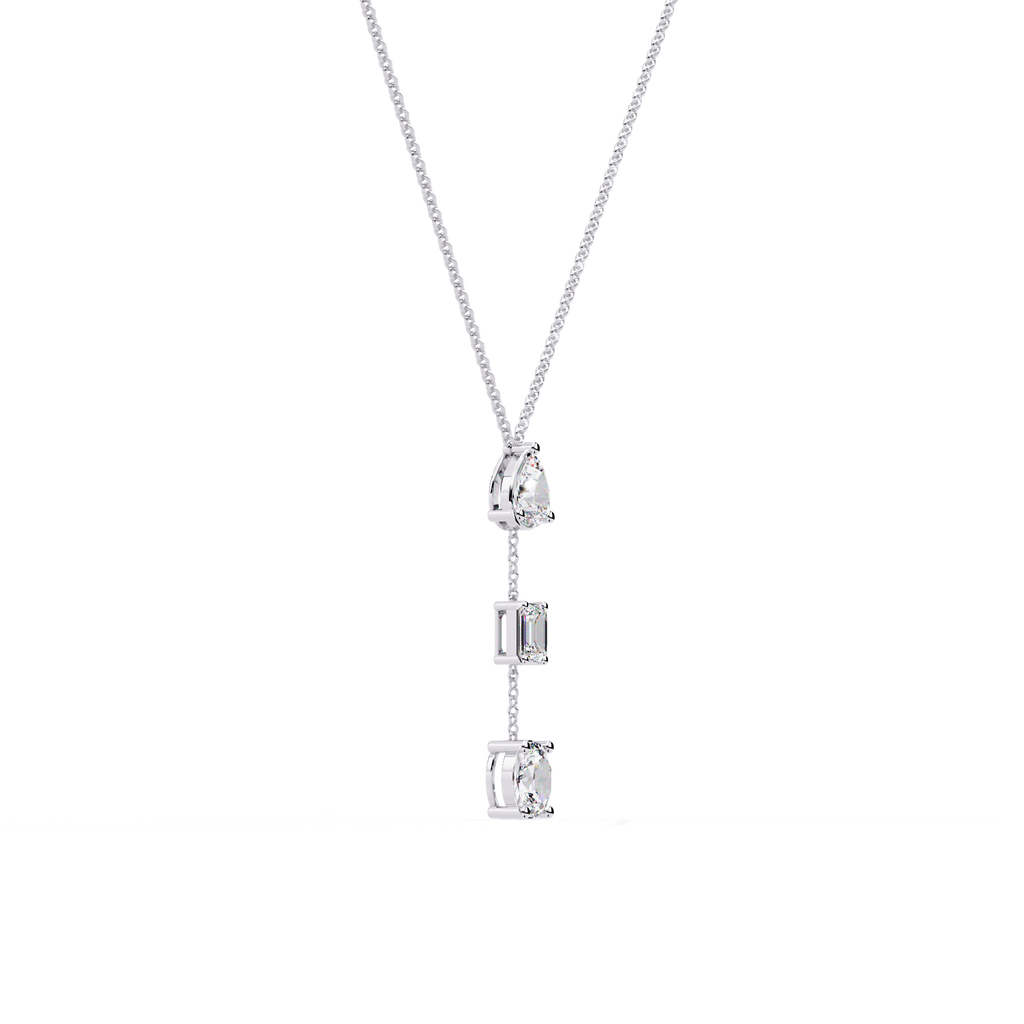 3 Diamond Drop Necklace