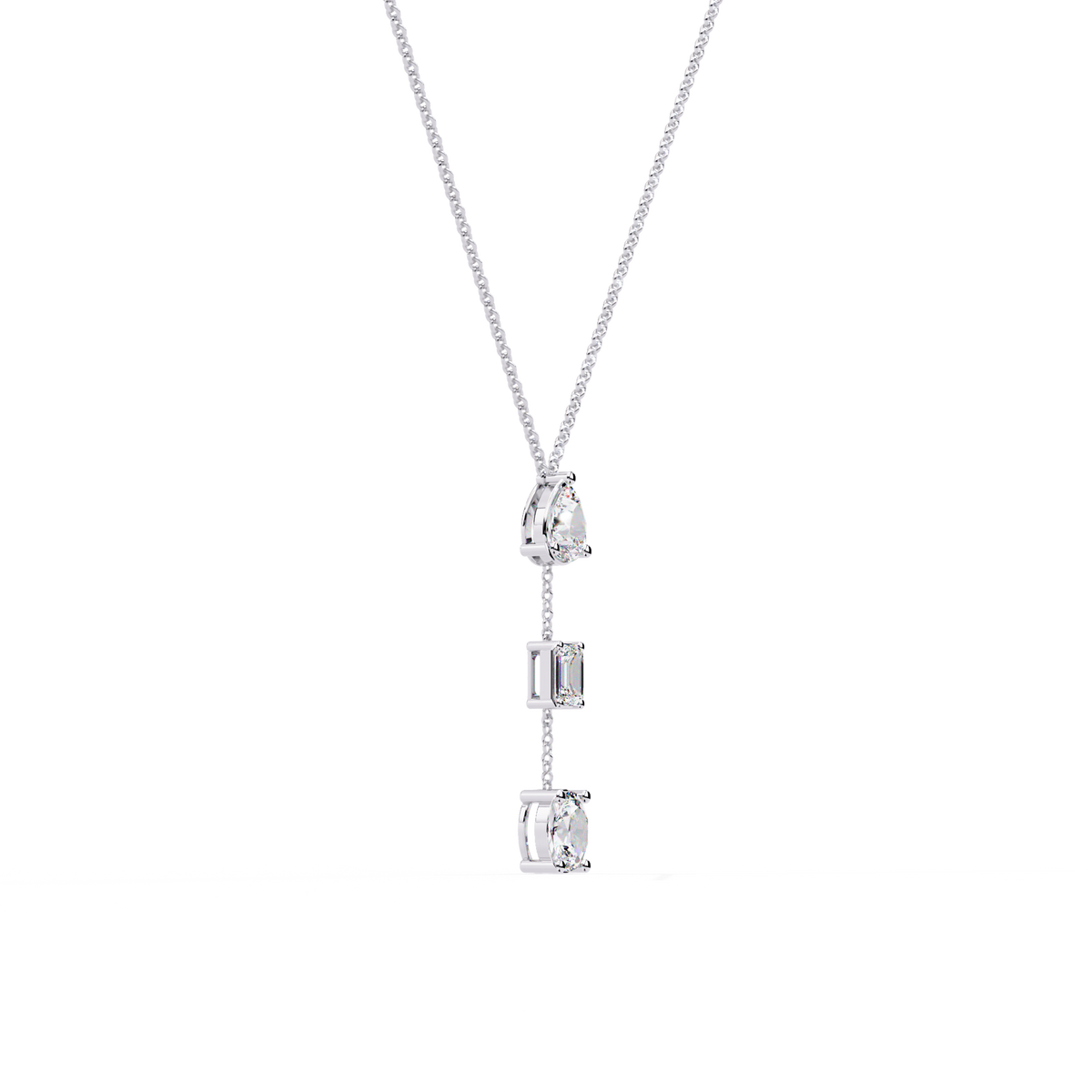 3 Diamond Drop Necklace