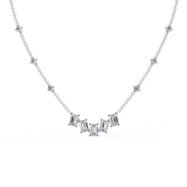 Emerald Cascade Natural Diamond Necklace
