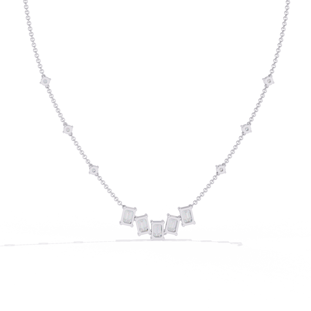 Emerald Cascade Natural Diamond Necklace