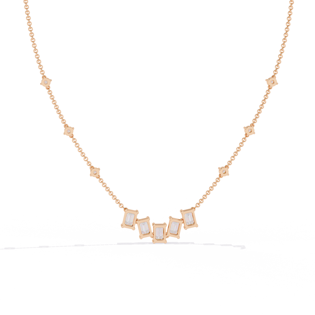 Emerald Cascade Natural Diamond Necklace
