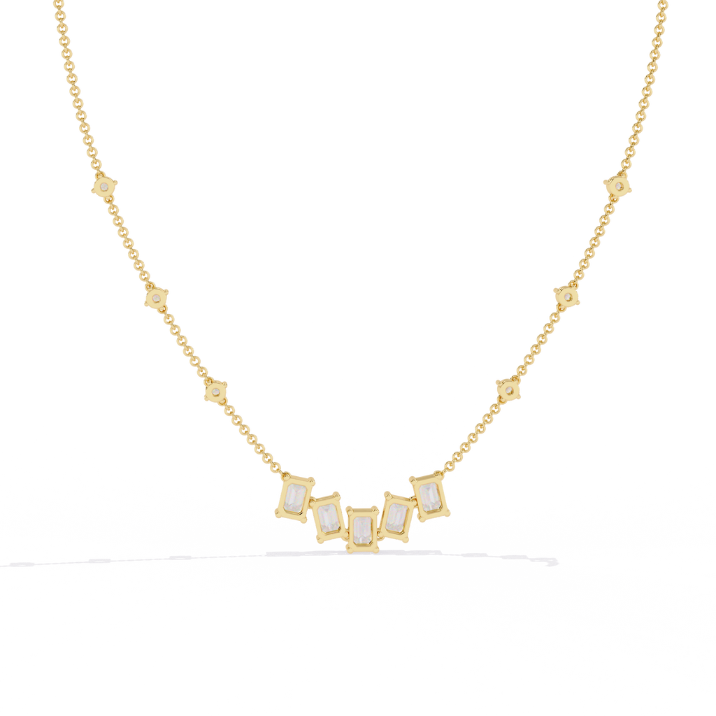 Emerald Cascade Natural Diamond Necklace