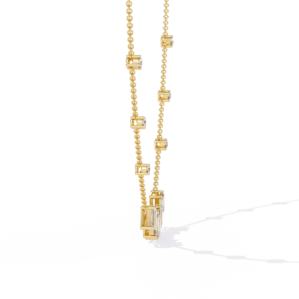 Emerald Cascade Natural Diamond Necklace