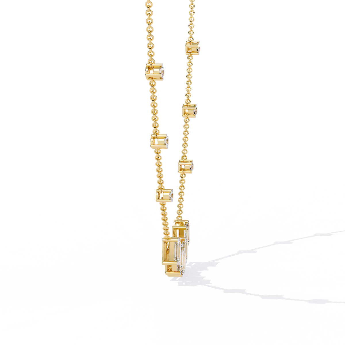 Emerald Cascade Natural Diamond Necklace