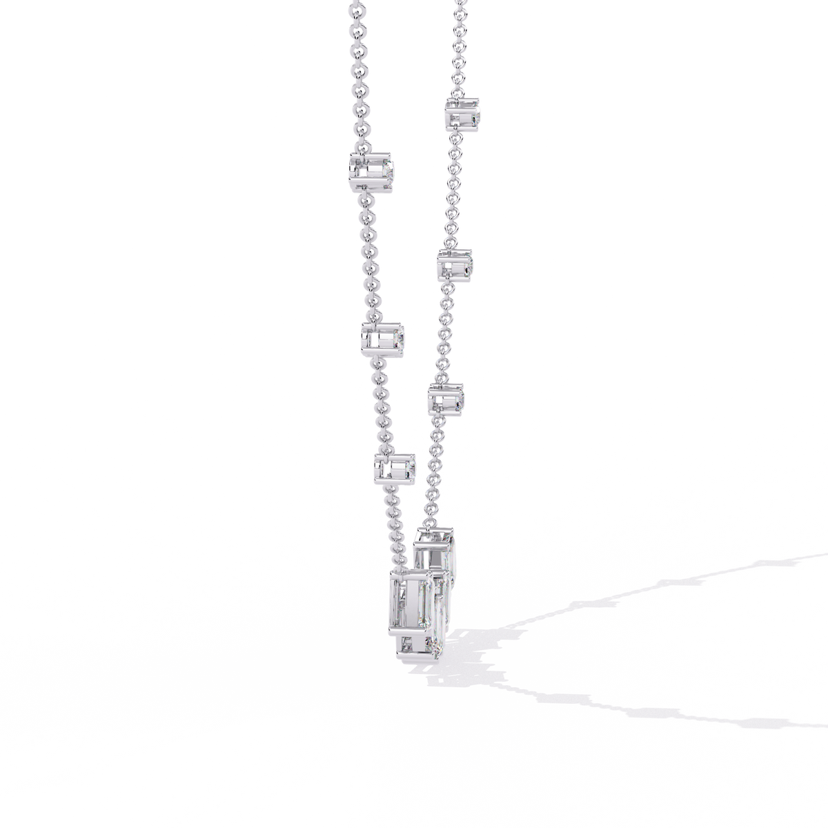 Emerald Cascade Natural Diamond Necklace