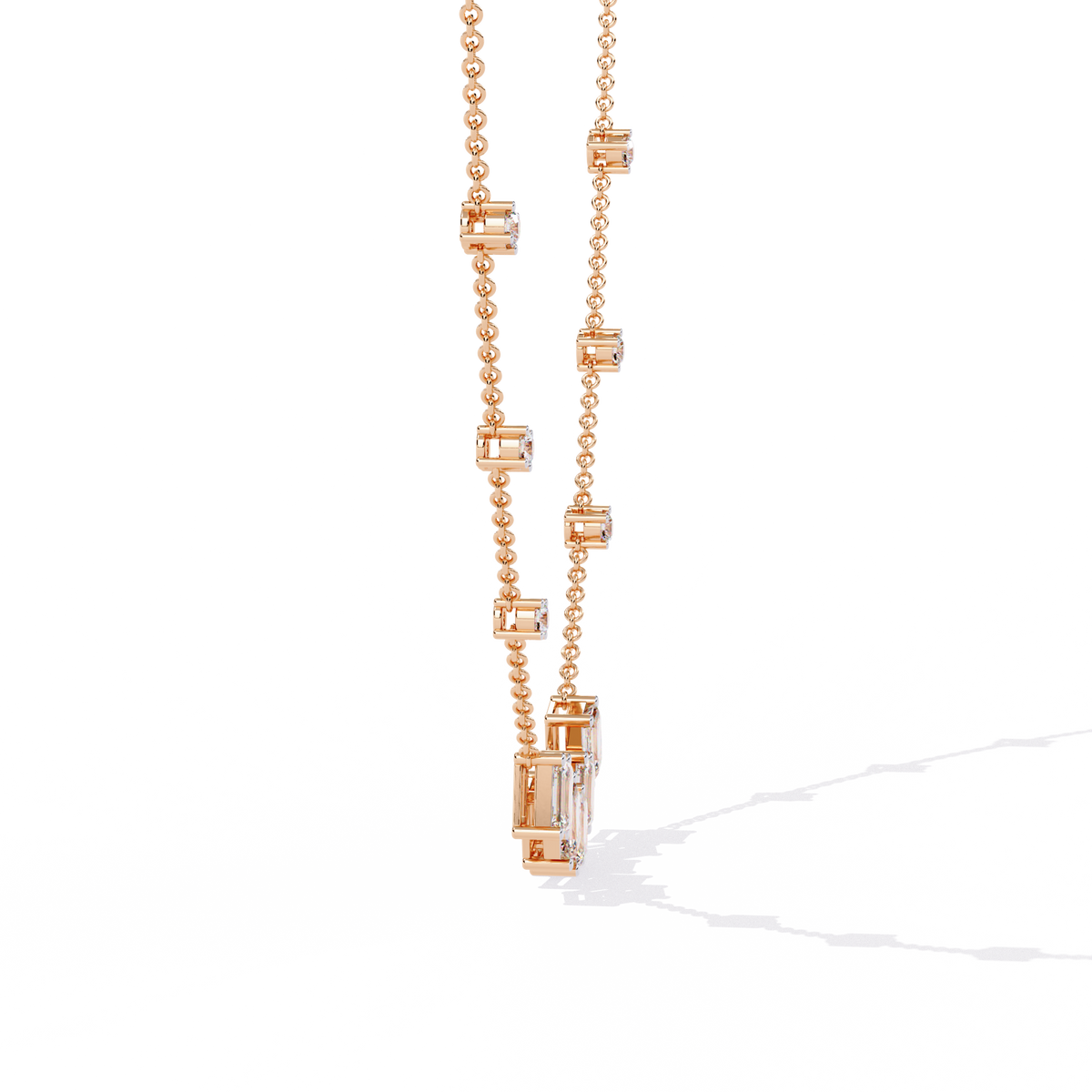 Emerald Cascade Natural Diamond Necklace
