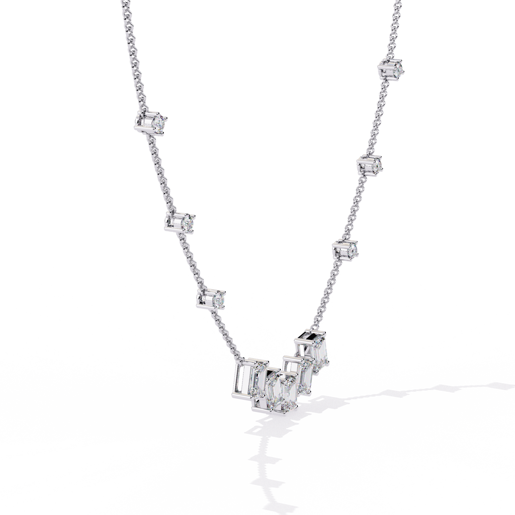 Emerald Cascade Natural Diamond Necklace