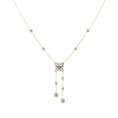 Dazzling Round Cut Diamond Necklace