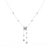 White Gold Round Solitaire Bezel Drop Necklace