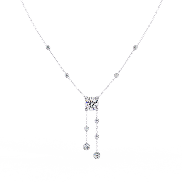 Dazzling Round Cut Diamond Necklace