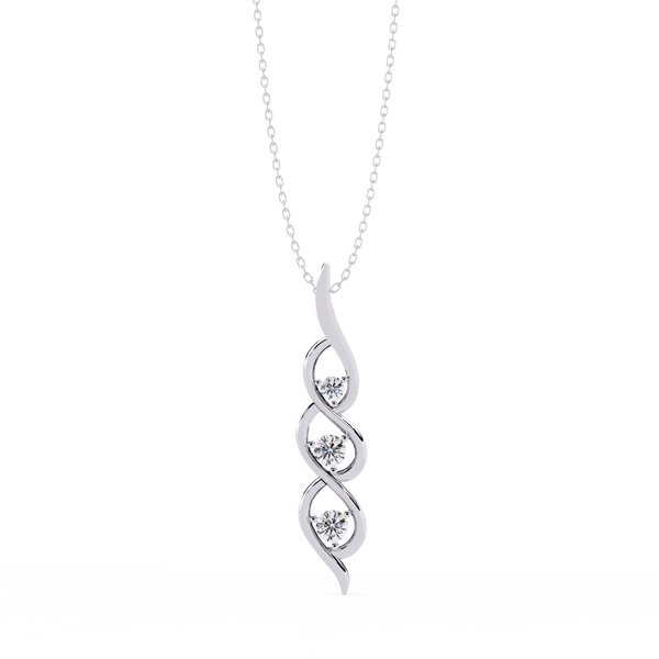 Verdant Round Diamond Necklace