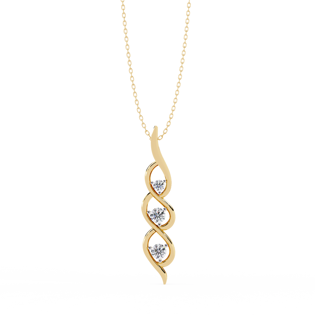 Verdant Round Diamond Necklace