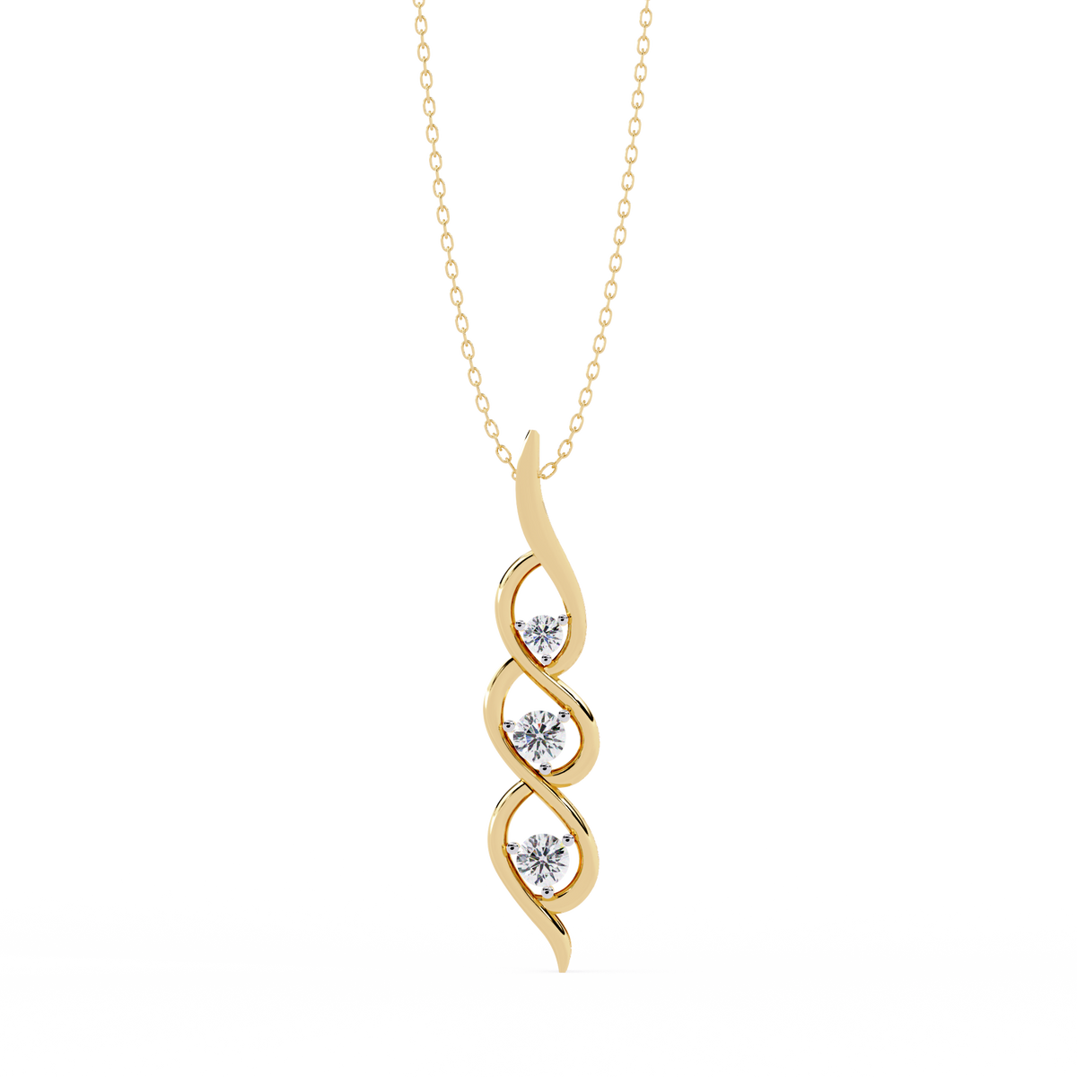 Verdant Round Diamond Necklace