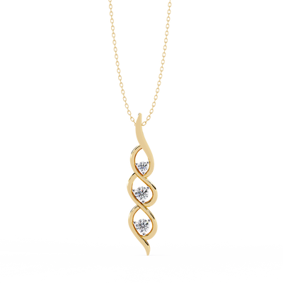 Verdant Round Diamond Necklace