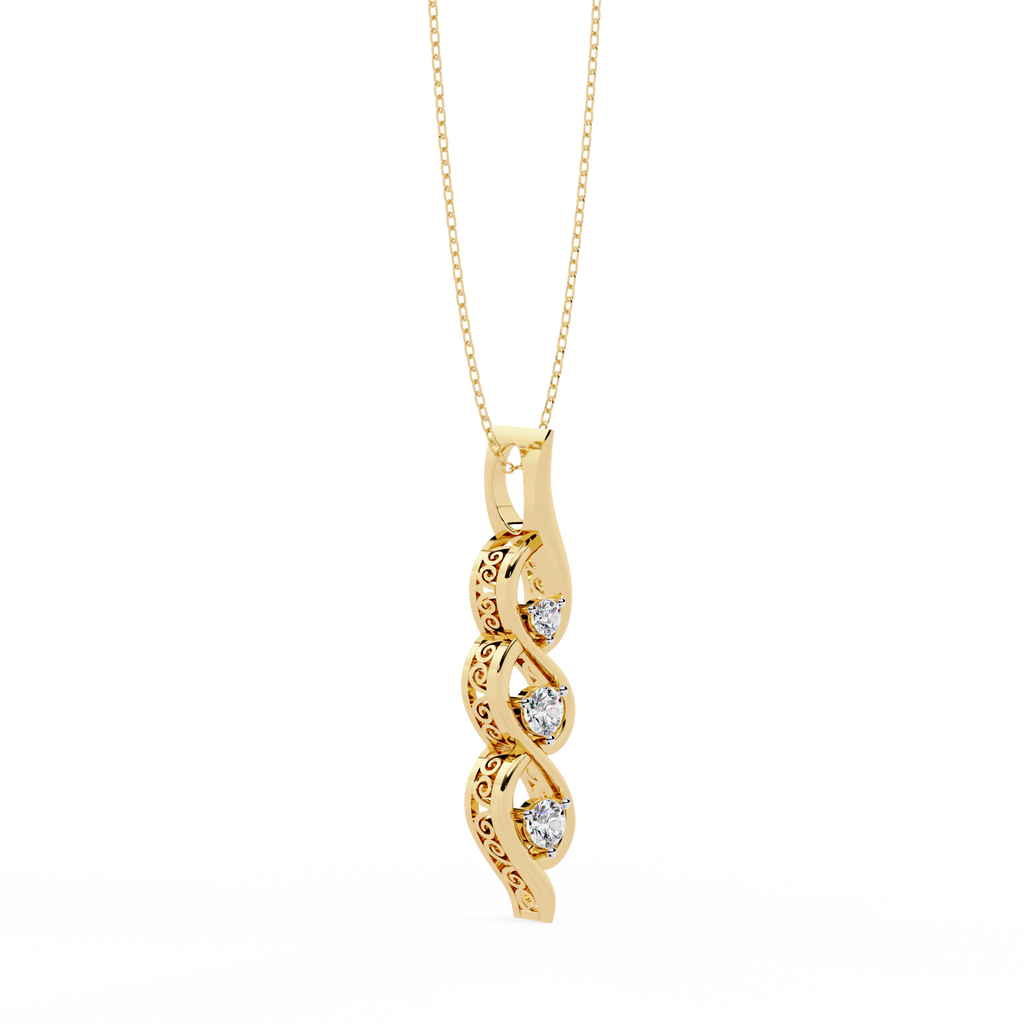 Verdant Round Diamond Necklace