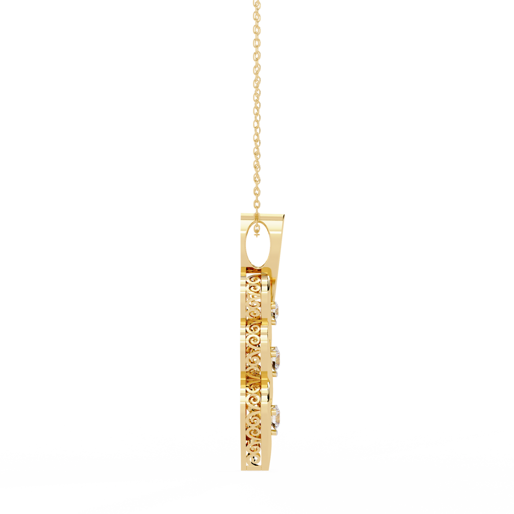 Verdant Round Diamond Necklace
