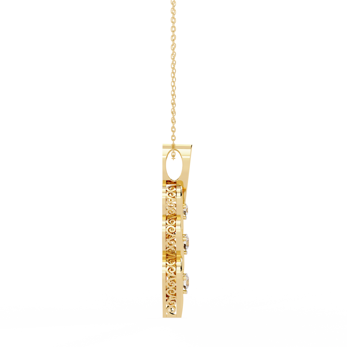 Verdant Round Diamond Necklace