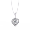 Heart Halo Diamond Pendant