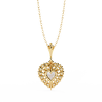 Heart Halo Diamond Pendant