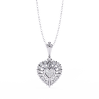 Heart Halo Diamond Pendant