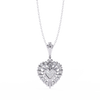 Heart Halo Diamond Pendant