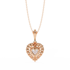 Heart Halo Diamond Pendant