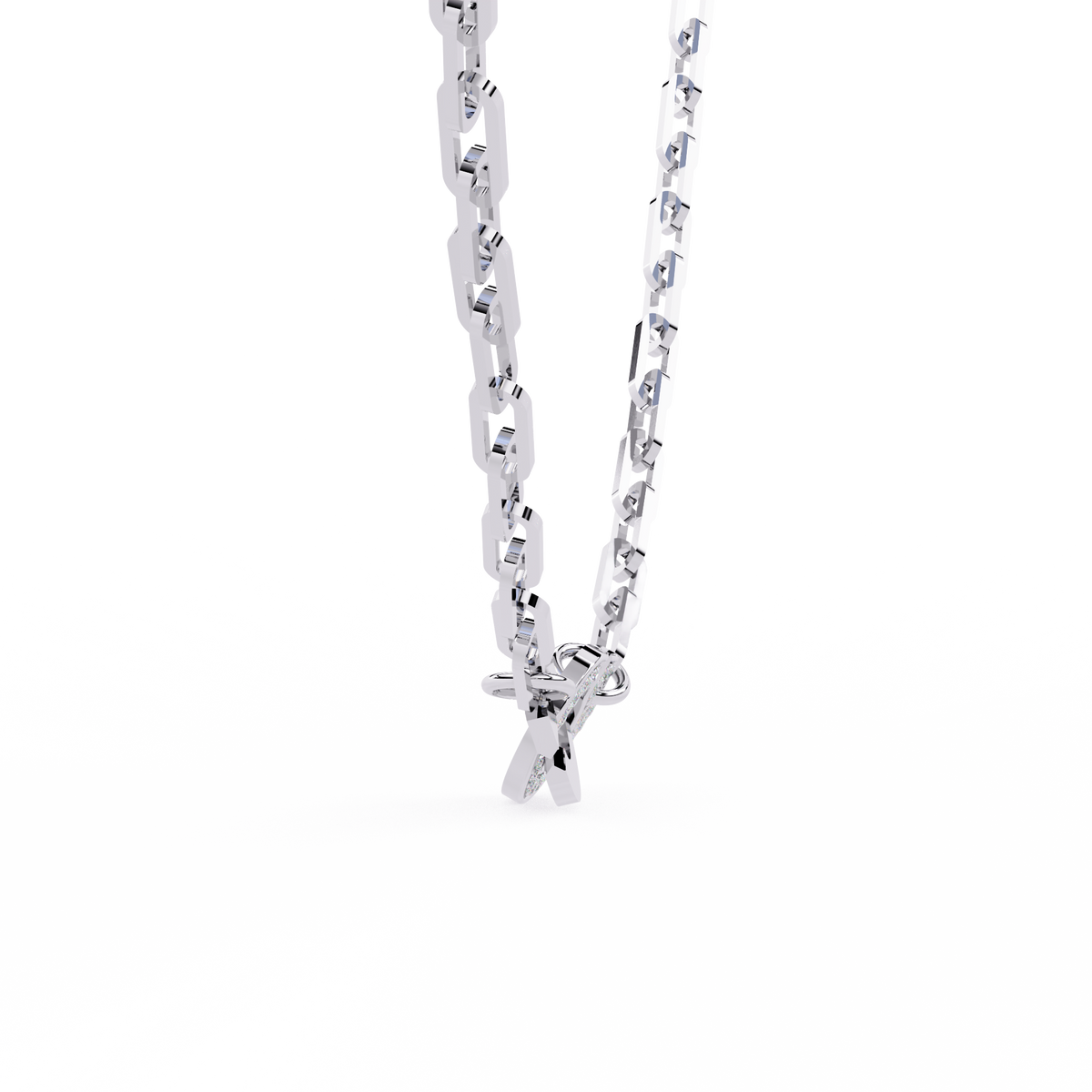 Handcuff Chic Natural Diamond Necklace
