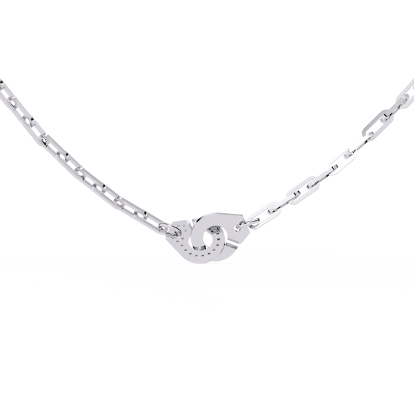 Handcuff Chic Natural Diamond Necklace