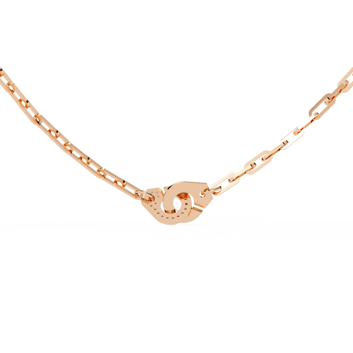 Handcuff Chic Natural Diamond Necklace