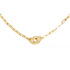 Handcuff Chic Natural Diamond Necklace