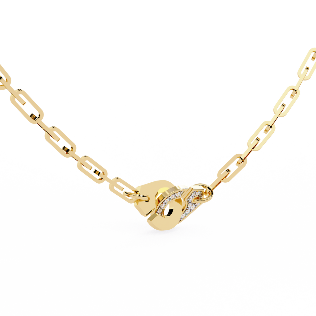 Handcuff Chic Natural Diamond Necklace