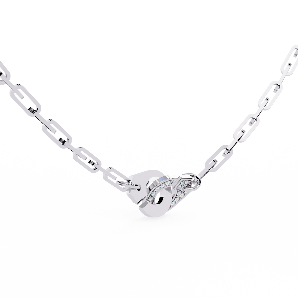 Handcuff Chic Natural Diamond Necklace