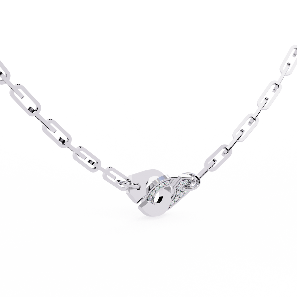 Handcuff Chic Natural Diamond Necklace