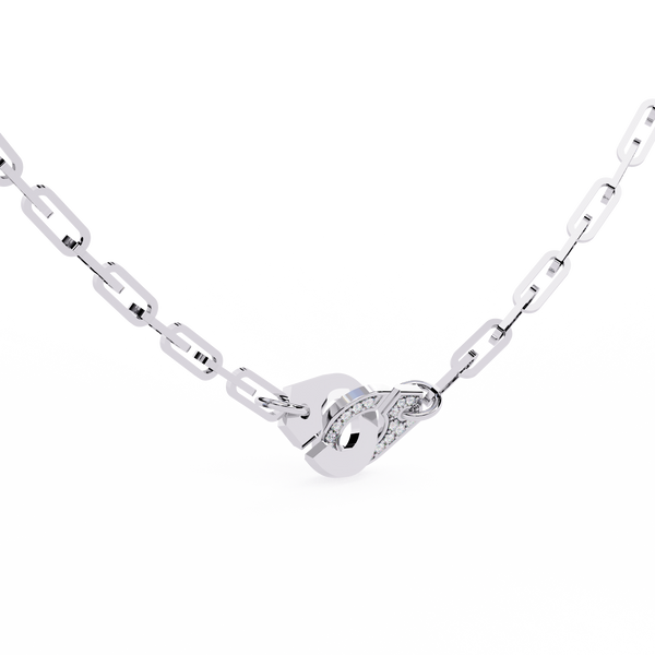 Handcuff Chic Natural Diamond Necklace